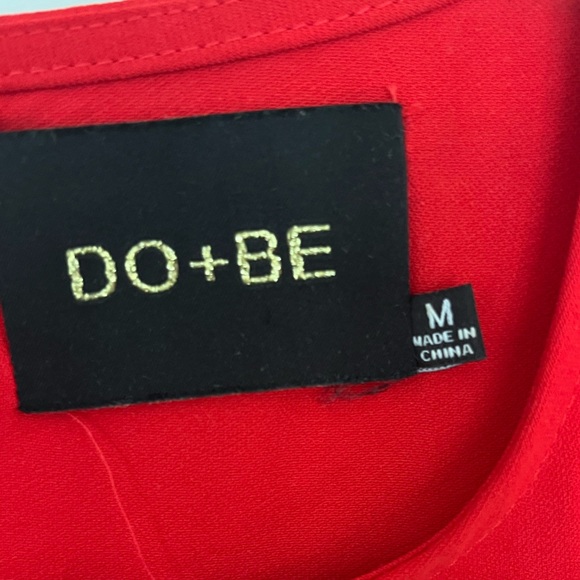 Longsleeve Red Dress with Tie - Picture 3 of 4